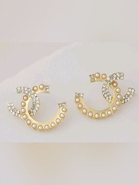 Chanel Style Logo Earrings